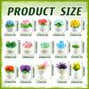 Threehoney 30 Pcs Miniature Dollhouse Plants Accessories Mini Artificial Potted Flower Tiny Resin Greenery Cactus Figurines for Doll House Gift DIY Garden Bonsai Micro Landscape Decoration(Succulents)