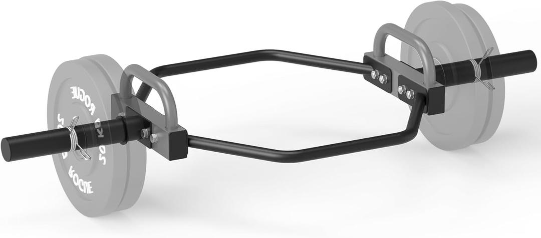 Hex Trap Bar 2-Inch Olympic Weightlifting Barbell,48.6" Deadlift Bar for Squats,Shrugs,Push-Ups,400Lbs Weight Capacit Suitable Home Gym Equipment Workouts for Beginners,Women,Men-Multiple Colors (Gray)