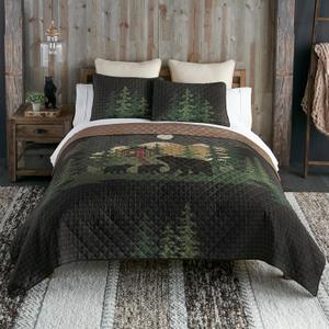 Donna Sharp King Polyester Bedding Set - 3 Piece - Foothills King Quilt Set with King Quilt and Two Pillow Shams - Machine Washable - Perfect for Rustic Dcor