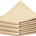 ShadeMart 6' x 12' Beige 90% Shade Cloth, Waterproof Custom Size Shade Tarp for Dog Kennel Cover, Fence Privacy Screen, Chicken Coop & Pet Playpen, Upgrade Grommets, Durable Mesh Fabric Tarp