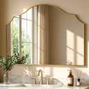 VIWILII 26"x35" Gold Arched Wall Mirror, Decorative Mirror