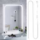 MY BEAUTY LIGHT LED Vanity Lights Strip for Mirror, 6000K Bright Daylight White Vanity Mirror Lights, 6.56FT Dimmable Makeup Light, ELT Approval 24V Stick on Lights for Mirror