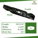 Parts Camp 3 Pack 742P05086 742-05086 Mower Blades for Cub Cadet 54" Deck