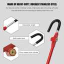 Steering Wheel Lock, Extended Anti Theft Device Wheel Security Lock with Adjustable Length, Universal Heavy Duty Brake Pedal Retractable Hook with Keys for Car Truck SUV Van
