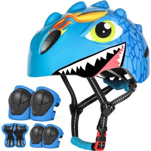 VICTGOAL Toddler Kids Bike Helmet Lightweight 3D Children Bicycle Helmet for Boys and Girls Age 3-8 for Multi-Sport Scooter Cycling Skating (Blue-Set) VICTGOAL Toddler Kids Bike Helmet Lightweight 3D Children Bicycle Helmet for Boys and Girls Age 3-8 for Multi-Sport Scooter Cycling Skating (Blue-Set)