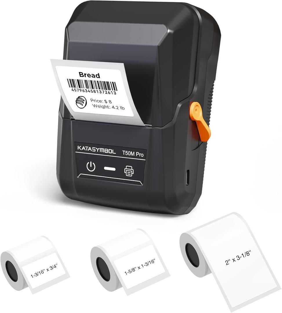 SUPVAN T50M Pro Bluetooth Label Maker Machine with 3 Tapes, Wide Waterproof Label, Versatile App with 30+ Fonts and 660+ Icons, Inkless Labeler for Home, Kitchen, School, Office Organization, Set 2
