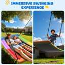 Trekassy 700lb Giant 60" Skycurve Platform Tree Swing for Kids and Adults with 2 Hanging Straps-Rainbow (Patented)