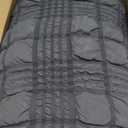 BEDELITE Dark Grey King Size Comforter Set, 3 Pieces Fluffy Lightweight Beige Seersucker Comforter, Soft Breathable All Season Bedding with Pillowcases for Bedroom