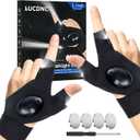 LED Flashlight Gloves Gifts for Men Christmas Gifts Stocking Stuffers for Adults Cool Gadget Hands-Free Lights Tools for Fishing Camping Repairing Unique Men Birthday Gifts (standard)
