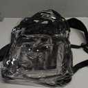 Amazon Basics Transparent Clear School Backpack, Water-Resistant PVC Plastic, Reinforced Shoulder Straps, 17 x 7 x 13 in