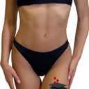 Leakproof Period Swim Bikini Bottoms  Mid Waisted Menstrual Swimwear for Teens & Women, Reusable for Pool & Beach (X-Large)