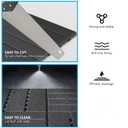 Plastic Interlocking Deck Tiles 36 Pack (36 Sq Ft) - 12"x12" Waterproof Indoor Outdoor Patio Flooring, Snap Together Anti-Slip Decking Tiles for Balcony Porch Poolside Backyard Garage, Dark Grey