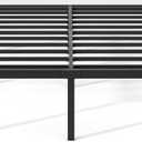 NEW JETO Metal Bed Frame,Queen Size Bed Frame with Storage Space,Heavy Duty Sturdy Mattress Foundation,Easy Assembly,No Box Spring Needed, Black,16 Inch, Queen