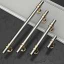 Asidrama 10 Pack 3 Inch(76mm) Champagne Bronze and Brushed Satin Nickel Kitchen Cabinet Handles, Cabinet Pulls Kitchen Cabinet Hardware Cupboard Handles Drawer Pulls