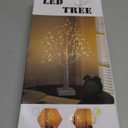 2 Pack 144 LED Artificial Tree Lamp with Timer, DIY Birch Tree with LED Lights, Lighted up Tree Lamp USB/Battery Powered, Fairy Light Spirit Tree for Table Home Bedroom Christmas (Warm White)