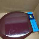 Standard Wood Toilet Seat, Burgundy, 17 in, Fits All Standard Size Fixtures