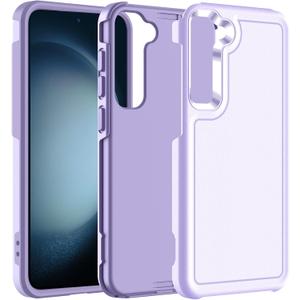 Hualele for Samsung Galaxy S23 Case,[Military Grade Protection] [Dropproof Shcokproof] Non-Slip Grip Dual Layer Rugged Heavy Duty Galaxy S23 Phone Case,Light Purple