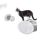 Trixie Wall Mounted Cat Lounge Set with Hammock & Condo Climbing Shelves with Plush Condos & Sisal Steps Wall-Mounted Cat Furniture for Scratching & Lounging Gray, 18.75 x 11 x 11.25 in