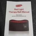 Morfone Red Light Therapy Belt, Cordless Infrared Light Therapy Pad for Body Heating Vibration Rechargeable Waist Wrap with Controller/Timer, 660nm&850nm, for Back Shoulder Muscle Pain Relief, Black 