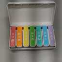 Betife Removable Travel Pill Organizer, Weekly Pill Organizer for 1 Time a Day with Easy Sliding Drawers, Large Pill Box with Airtight Seals for Supplements and Vitamins, White