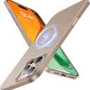 TORRAS Magnetic Slim Fit for iPhone 16 Pro Case 6.3 inch, UltraThin 16 Pro Case Compatible with MagSafe, Lightweight Matte AntiScratch Hard PC Cover Phone Case for iPhone 16 Pro, Desert Titanium