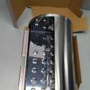 Oggi Stainless Steel Roll Top Bread Box for Kitchen Countertop with Frosted Plexilass Lid - Fits Multiple Loaves of Bread and Other Freshly Baked Goods Including Cookies, Bagels, Muffins (15-Inch by 7-1/4-Inch by 1-Inch)