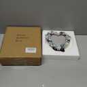 Blue Floral Picture Frame - 4x4 Heart-Shaped Blossom Photo Frame for Anniversary, Tabletop Display Gift