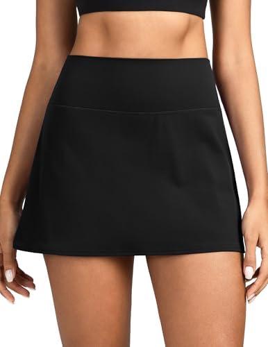 Colorfulkoala Dreamlux Skirts for Women High Rise Athletic Golf Tennis Skorts Built-in Shorts with Pockets, XL