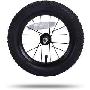 JOYSTAR 12 Inch Kids Bike Front Wheels Replacement with 12 Inch Air Rubber Tire Black Don't Fit with Huffy Bike