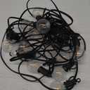 Brightown Outdoor String Lights, 25FT 12 G40 Bulbs Shatterproof Patio Lights, IP65 Waterproof Dimmable Hanging Connectable Globe LED Outdoor Lights for Backyard, Bistro, Porch, Deck, Balcony (Black)