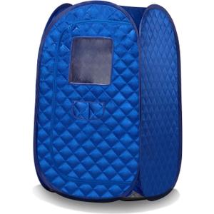 Portable Sauna Tent, Foldable One Person Full Body Spa for Detox Therapy Without Steamer- Blue