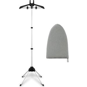 Garment Steamer Rack & Garment Ironing Glove for Steaming Clothes, Clothes Steam Rack, Adjustable StandingGarment Hanger Handled Mini Ironing Board, Hanging Steamer Ironing Accessories for Clothes