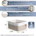 NaturalCozy Storage Baskets 16.8x13x7.6 Cotton Rope Woven Baskets for Organizing 3-Pack | Toy Storage Bins | Basket for Shelves, Laundry, Blanket, Clothes, Closet, Kitchen, Bathroom, Gifts (Off White & Mixed Brown)