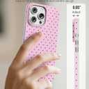 Compatible with iPhone 13 Pro Max Case, with Polka Dot Aesthetics Design Simple Case for Women Girl, Cute Fashion Soft TPU Slim Protection Phone Case for iPhone 13 Pro Max 6.7'' - Pink