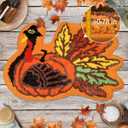 pinata Thanksgiving Bathroom Rug, Turkey Thanksgiving Bathroom Decor Indoor, Farmhouse Turkey Rugs, Holiday Cute Bath Mat Non-Slip 16x24 Inches