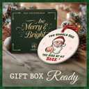 3 x CHOANG Funny Santa Christmas Ornament 2025 - Hilarious Office Prank Gift, White Elephant Exchange Idea, Secret Santa Present for Men & Women, Quirky Holiday Tree Decoration for Friends