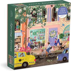 Spring Street 1000 Piece Puzzle in a Square Box from Galison  1000 Piece Puzzle for Adults, Beautiful Illustrations from Joy Laforme Spring Street 1000 Piece Puzzle in a Square Box from Galison  1000 Piece Puzzle for Adults, Beautiful Illustrations from Joy Laforme