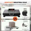 MEIYA Heavy Duty Shipping Scale, 660 lb Industrial Platform Scale for Packages, 0.1 lb Accuracy Postal Scale for Small Business & Warehouse with LB/KG, Counting, Tare & LCD, Lithium Battery & Adapter