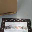 Evergreen Flag Sassafras Door Mat Tray, All-Weather Weatherproof Doormat for Indoor and Outdoor Entrance, Non-Slip Backing Entryway Front Door Mats (Variegated Scroll, 32 x 20 Inches) (1'8" x 2'8" (Rectangular))