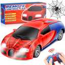 Aooess Remote Control Car Toy for Kids: Spider Rc Cars for Boys Age 4-7 Toy Cars for Boys Age 4-7 Racing Car Toys Spider Toys for Boy 4-6 Birthday Gift for 3 4 5 6 7 8 9 Year Old Boy Girls, Red