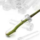 Geuoaoa 30 Pack Floral Water Tubes with Caps, 3.7 Single Flower Water Tube 23ml, Plastic Vials for Milkweed, Plant, Bouquet Accessories, Florist Supplies