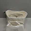 OIASKET Storage Baskets for Organizing, Woven Decorative Baskets for Shelves - Books, Towels, and Clothes, Cotton Rope Toy Storage Bins, 12.7''Lx9''Wx7.8''H, Pack of 3, White