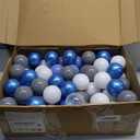 WINTECY Pack of 100 Plastic Balls, 2.2 inches/ 5.5 cm, BPA Free Pit Balls Crush Proof Ocean Balls Phthalate Free for Boys Girls Toddlers Indoor Outdoor - Macaron Blue, Grey, White, Transparent