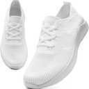 Women's Walking Sneakers Non Slip Shoes for Women Tennis Athletic Workout Gym Fashion Shoes Running Sneakers Comfortable Breathable and Lightweight (8, Whitec)