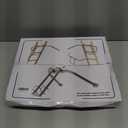 Ladder Stabilizer for Gutter Cleaning Tools and Wall, Heavy Duty Roof Ladder Hooks Steel Extension Ladder stabilizer with Ladder Accessory, Ladder Standoff with Anti-Slip Rubber Feet (Silver Gray)