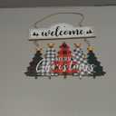 Merry Christmas Wreaths for Front Door Wood Tree Welcome Hanging Sign Xmas Wall Decor for Indoor Outdoor Home Holiday Porch Decorrations