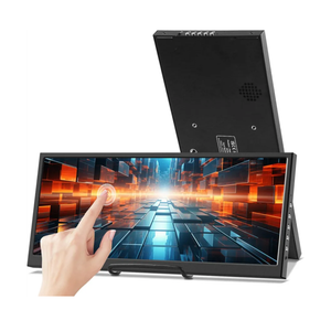 Prechen 12.3 Inch Touchscreen Secondary Monitor, IPS Stretched Bar LCD Travel Touch Display 1920 * 720 HDMI USBC, Portable Touch Screen for Laptop Computer Windows Aida64 GPU CPU RAM Monitoring