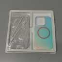 iPhone 15 Pro Case Women Girls, [Compatible with MagSafe], [Holographic Iridescent Color Changing Effect]