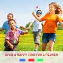 Gejoy 4 Pcs Magic Rail Twirler Easter Kids Retro Toys Light up Magnetic Gyro Wheels Toy Gyroscope Rail Game Classic Vintage Gravity Sensory Toy Gift for Boy Girl(Wave Style,Multi Color) (Red, Blue, Green)