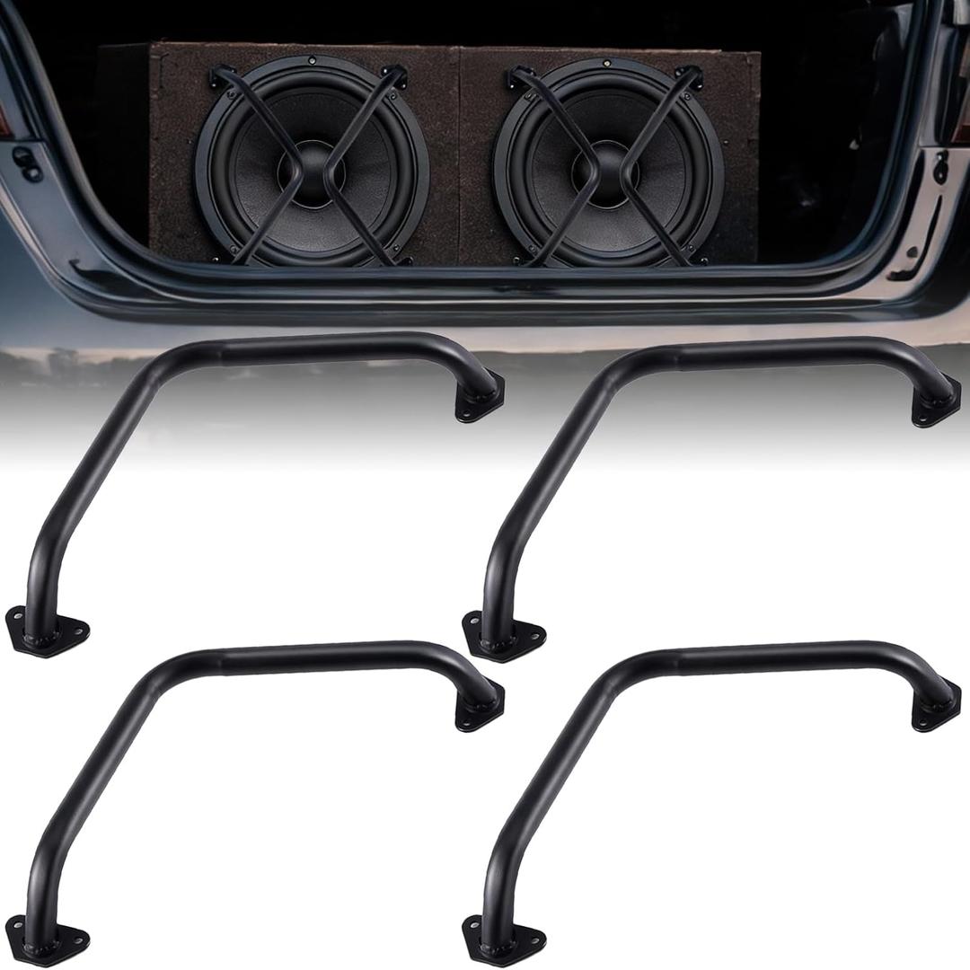 4 Pcs 10 Inches Speaker Subwoofer Bar Grill Matte Black Metal Car Audio Grill Cover Protector for Home/car Subwoofer Box
